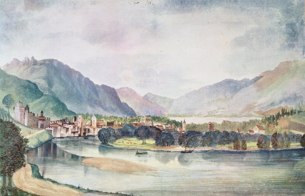 Detail of View of Trente, 1494 by Albrecht Dürer or Duerer