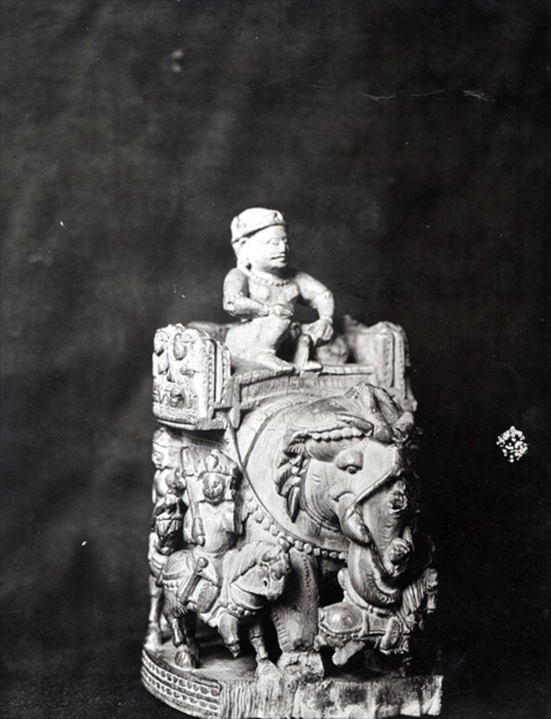 Detail of Elephant chess piece, long considered to be a piece from 'The Chessboard of Charlemagne' by Middle Eastern