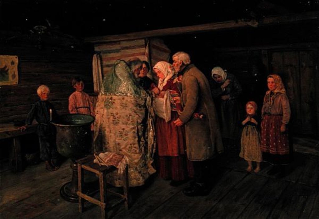 Detail of The Christening, 1896 by Petr Korovin