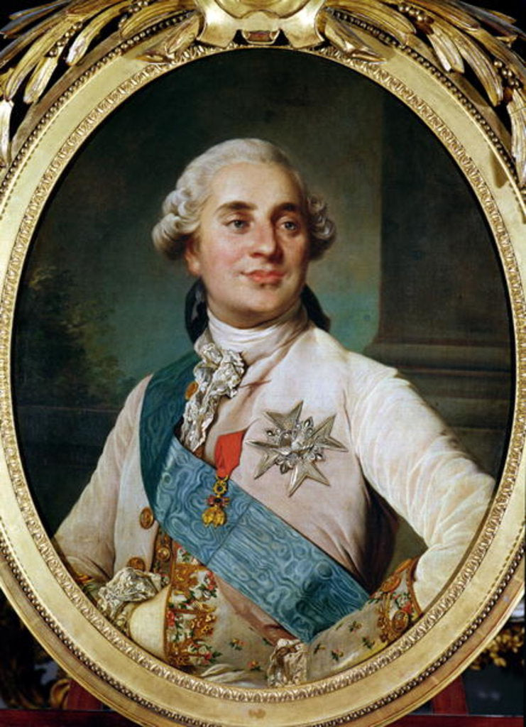 Detail of Portrait Medallion of Louis XVI, 1775 by Joseph Siffred Duplessis