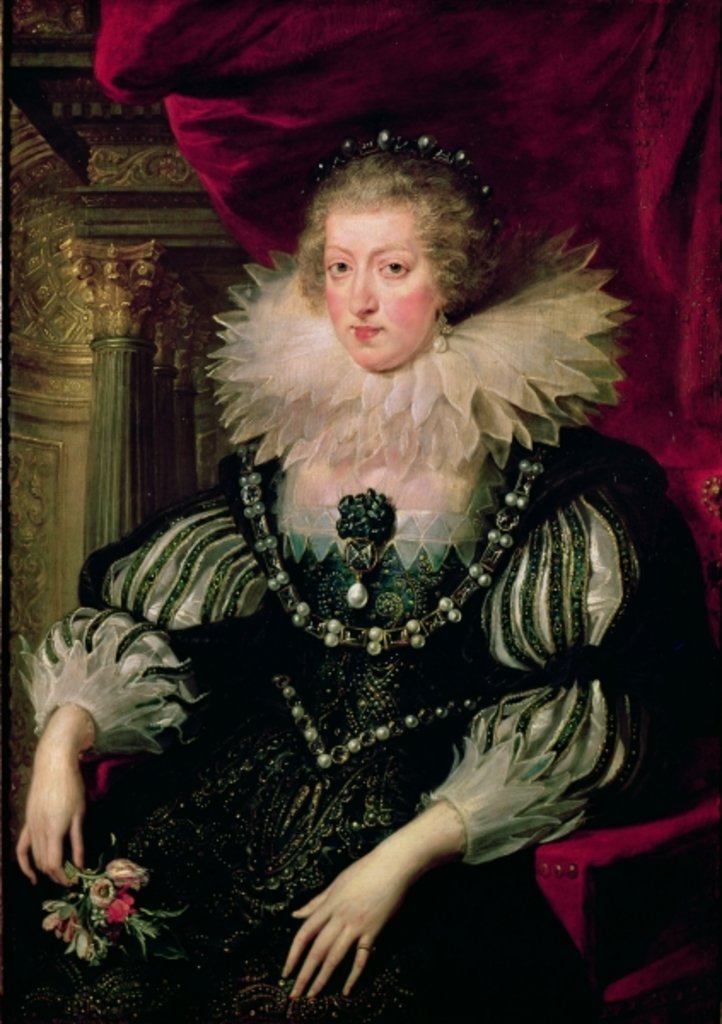 Detail of Anne of Austria, 1625-26 by Peter Paul Rubens