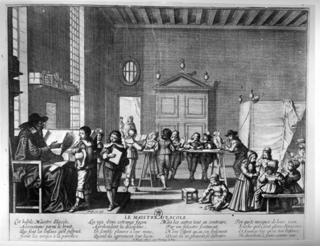 Detail of The School Master by Abraham Bosse