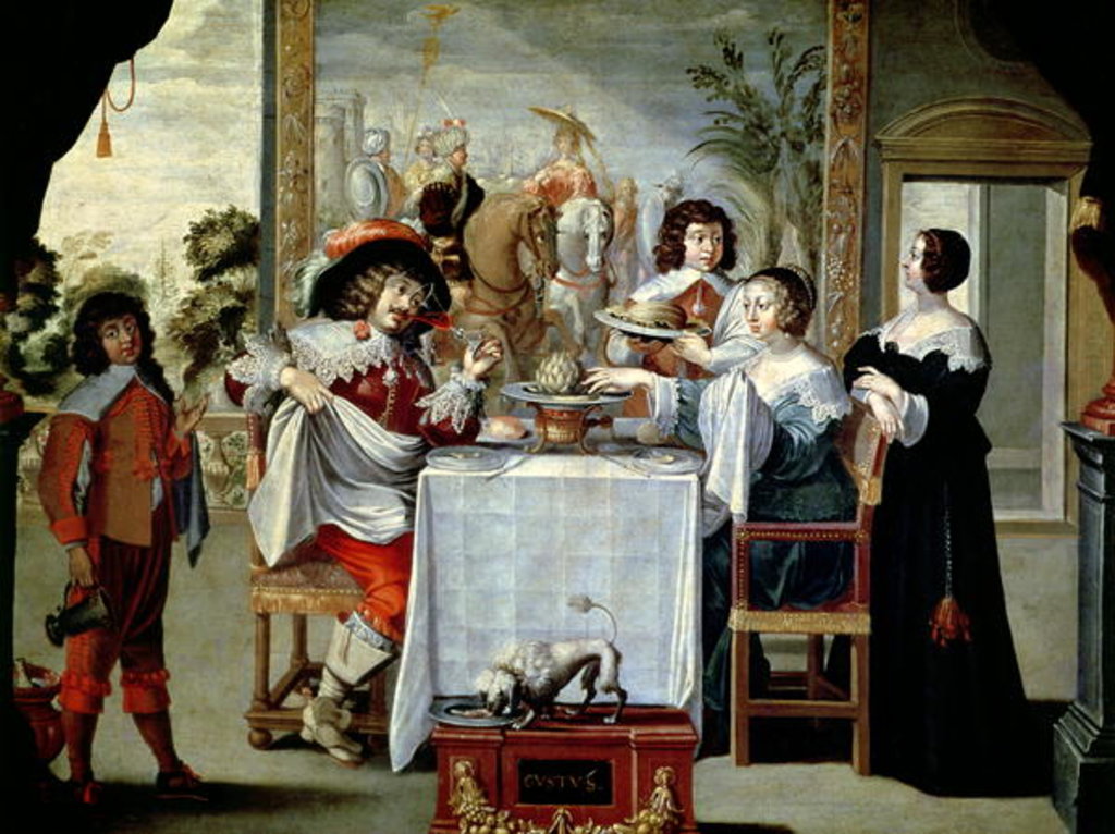Detail of The Five Senses - Taste by Abraham Bosse