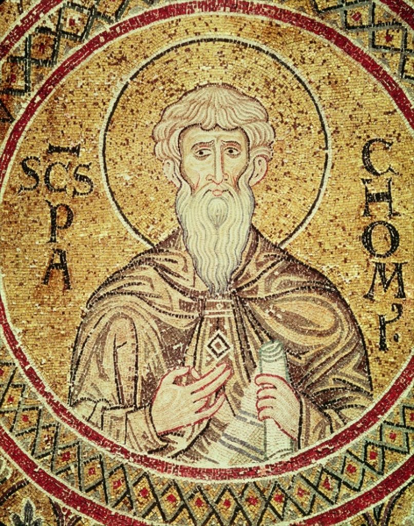 Detail of St. Pachomius by Byzantine School