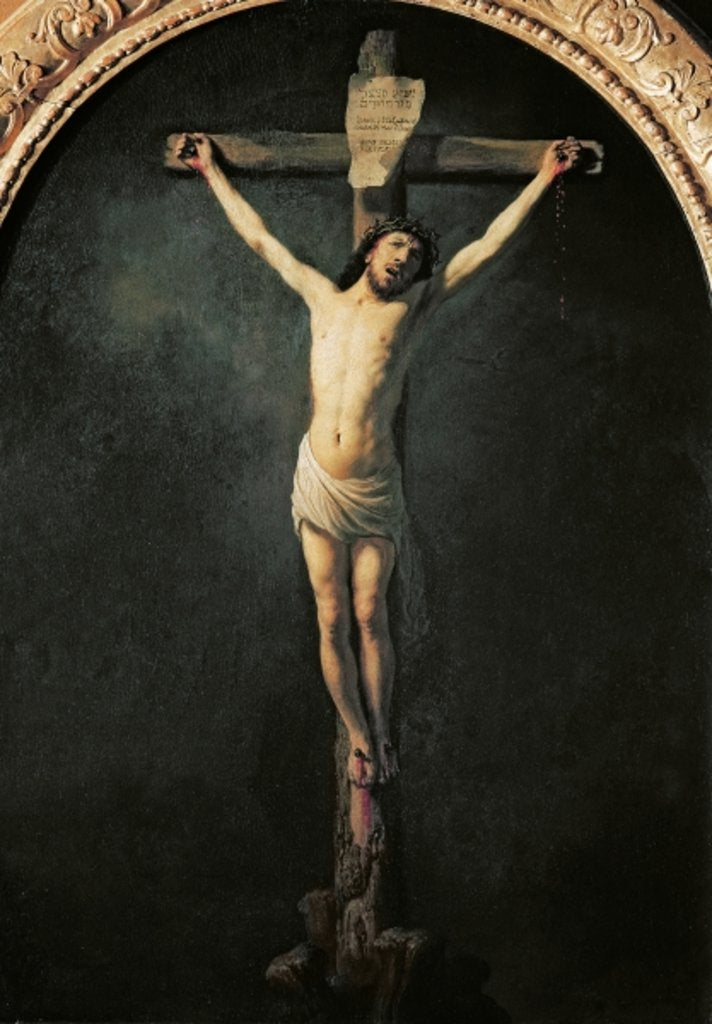 Detail of Christ on the Cross, 17th century by Rembrandt Harmensz. van Rijn