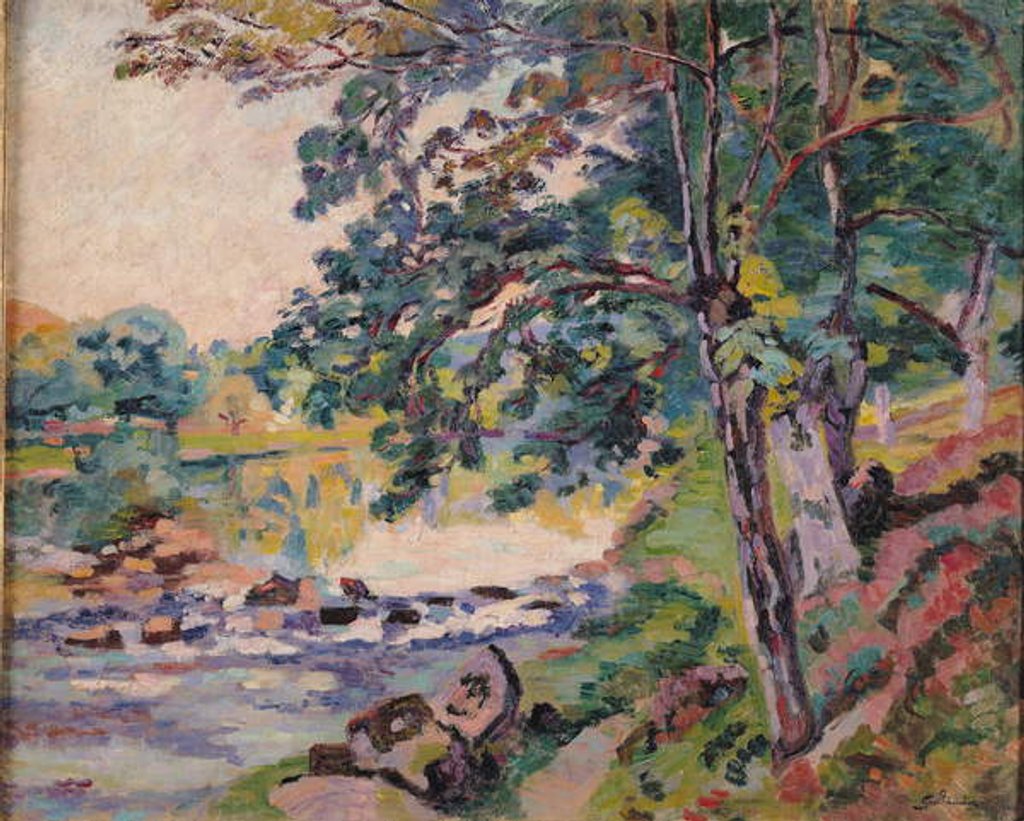 Detail of The Creuse at Genetin by Jean Baptiste Armand Guillaumin