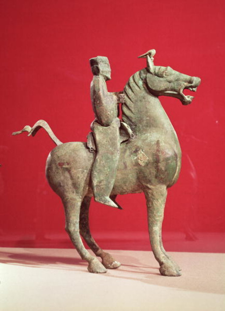 Detail of Man on horseback, from Wu-wei, Kansu, Eastern Han Dynasty by Chinese School