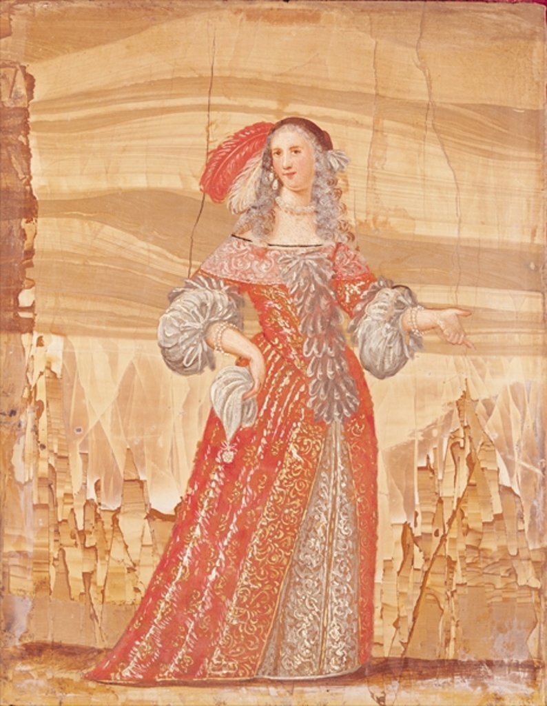 Detail of Portrait of Madeleine Bejart in the role of Madelon in 'Les Precieuses' by Moliere after 1659 by French School