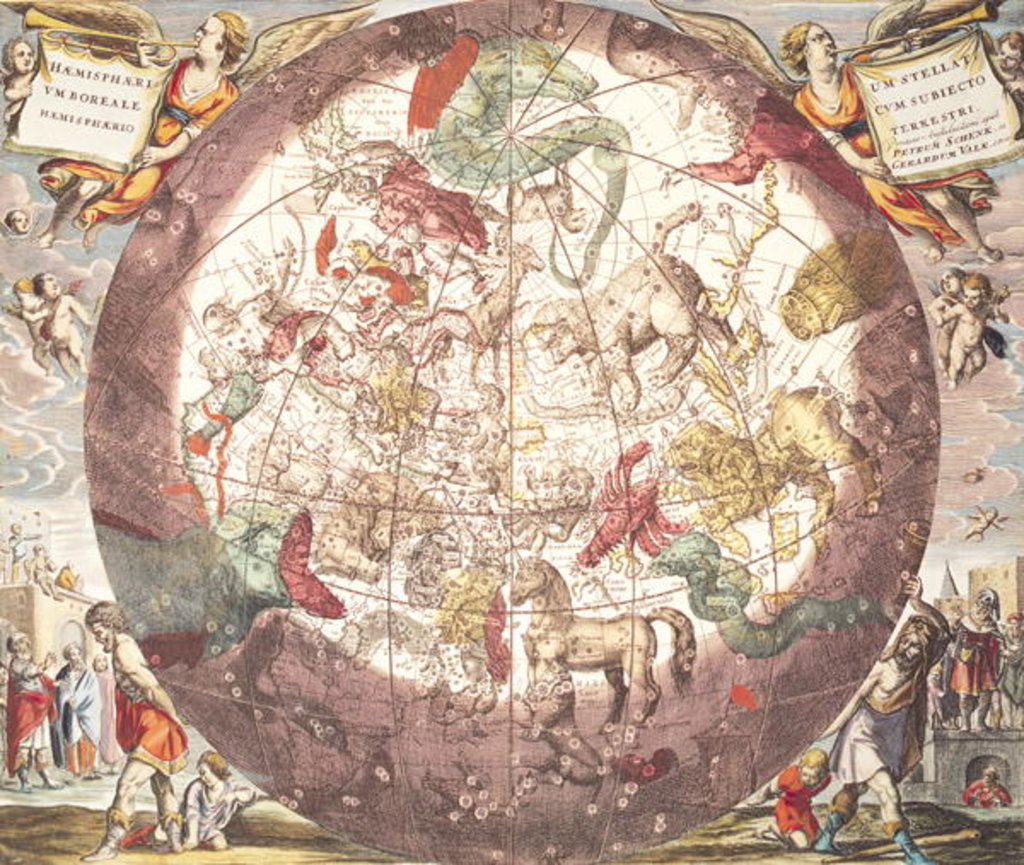 Detail of Northern Hemisphere by Andreas Cellarius