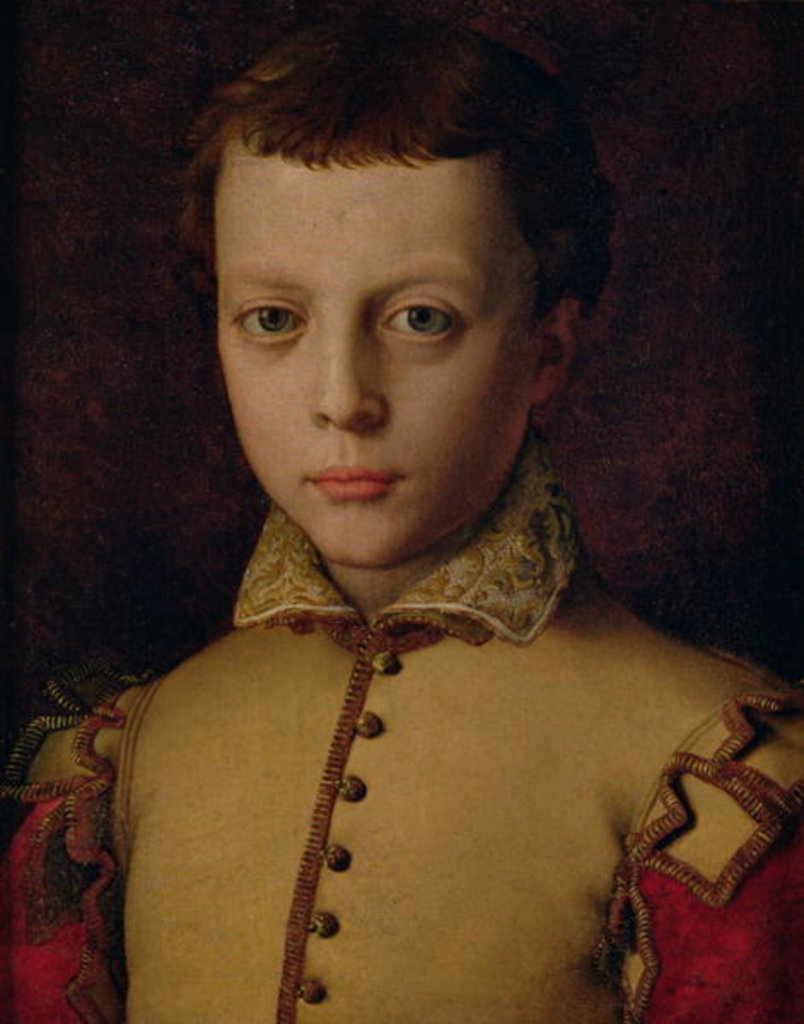 Detail of Portrait of Ferdinando de' Medici by Agnolo di Cosimo Bronzino