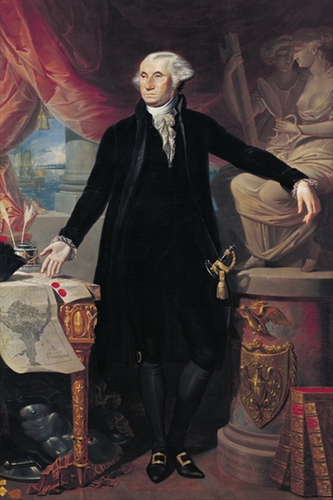 Detail of Portrait of George Washington, 1796 by Jose Perovani