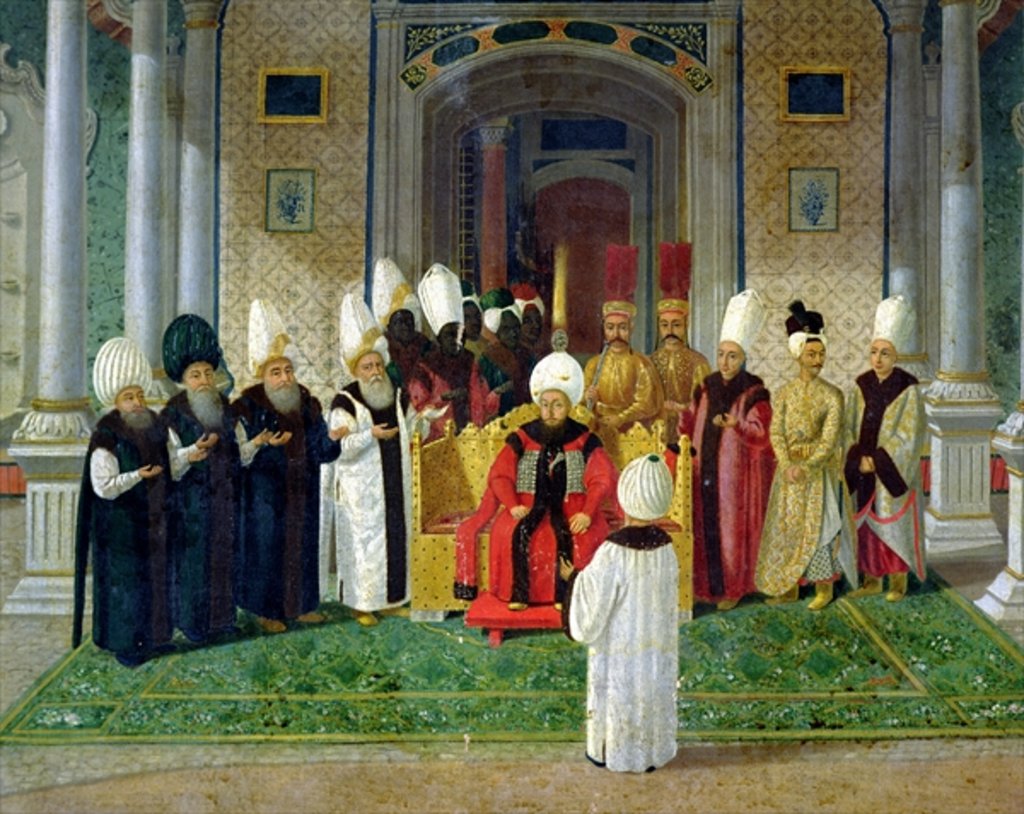Detail of Reception at the Court of the Sultan Selim III by Turkish School