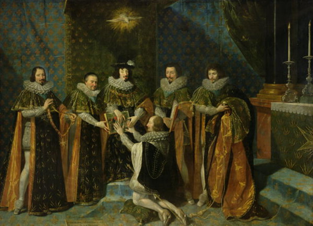 Detail of Louis XIII Receiving Henri d'Orleans Duc de Longueville, into the Order of the Saint Esprit, 1633 by Philippe de Champaigne