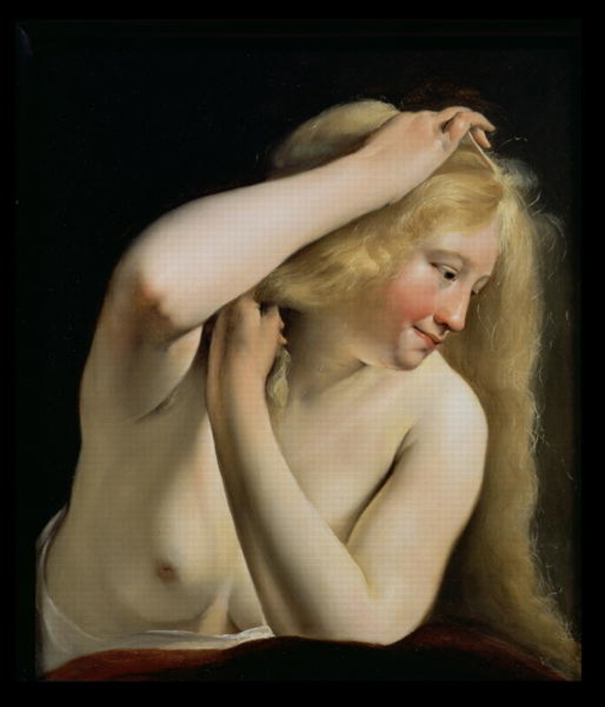 Detail of Young Woman Combing Her Hair by Salomon de Bray