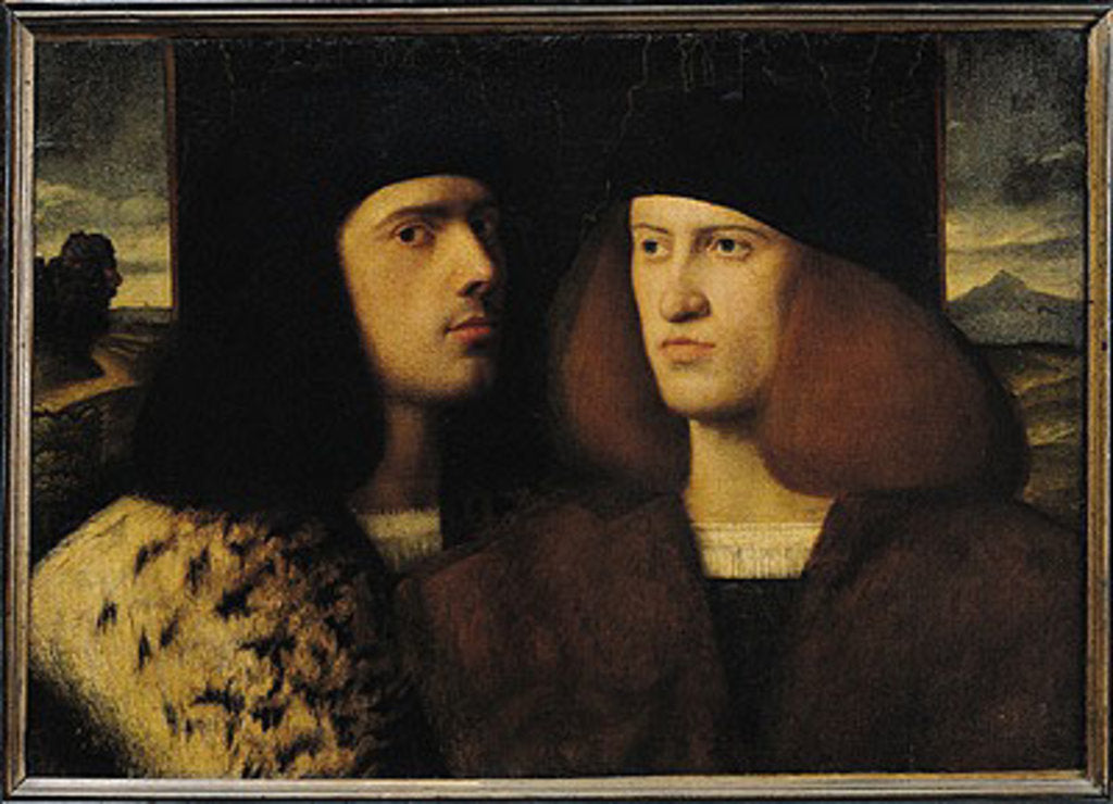 Detail of Portrait of Two Young Men by Italian School