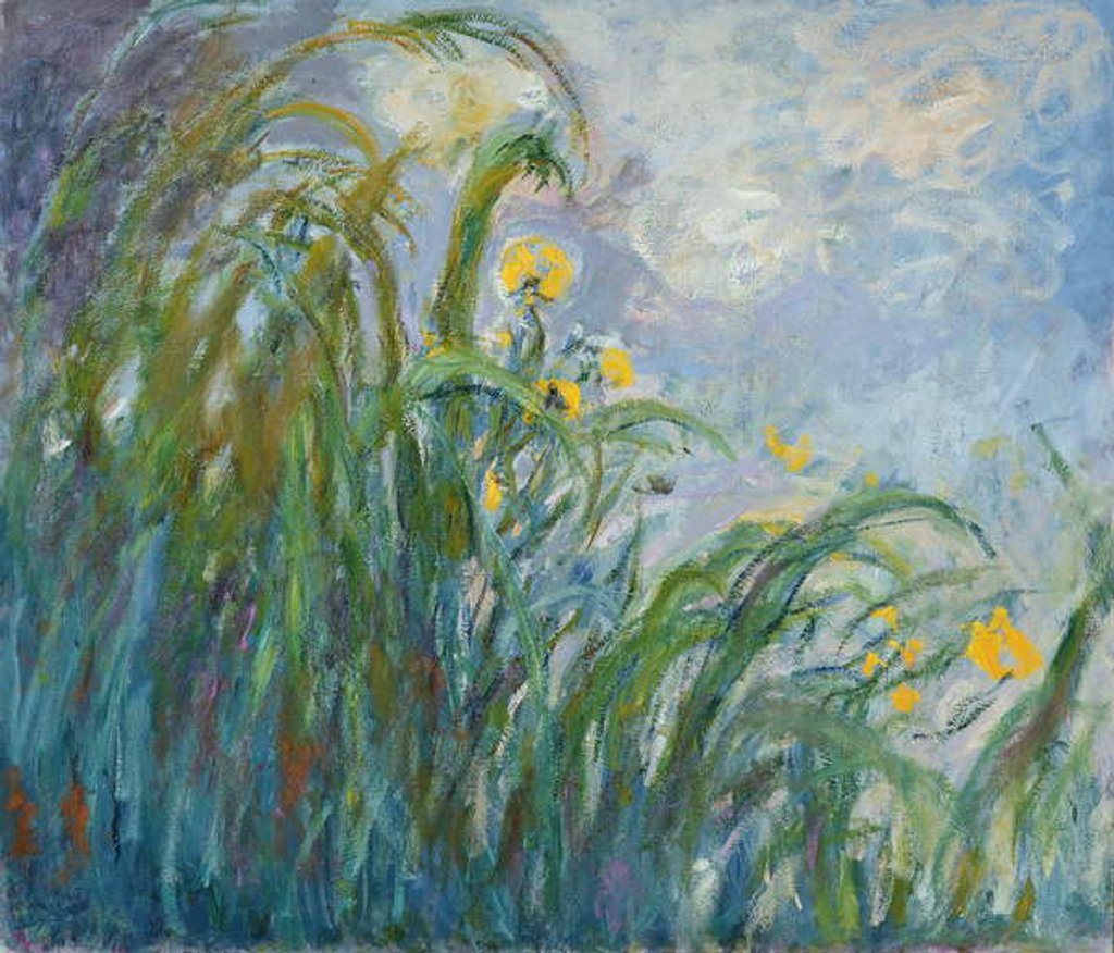 Detail of The Yellow Iris by Claude Monet