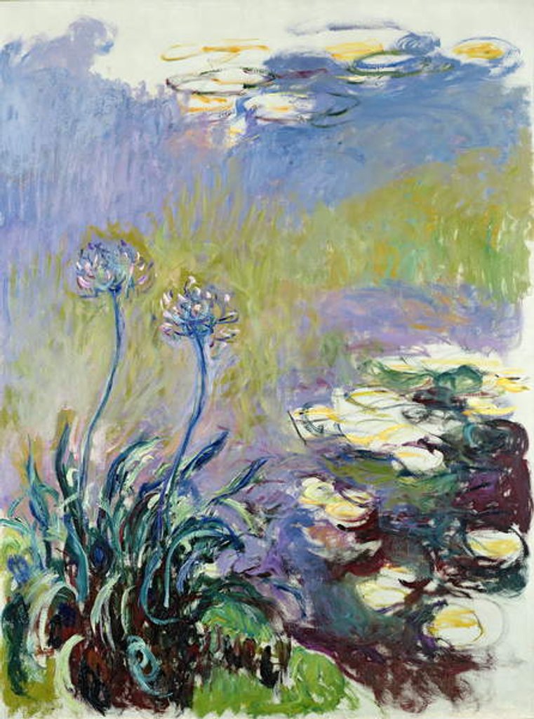 Detail of The Agapanthus, 1914-17 by Claude Monet