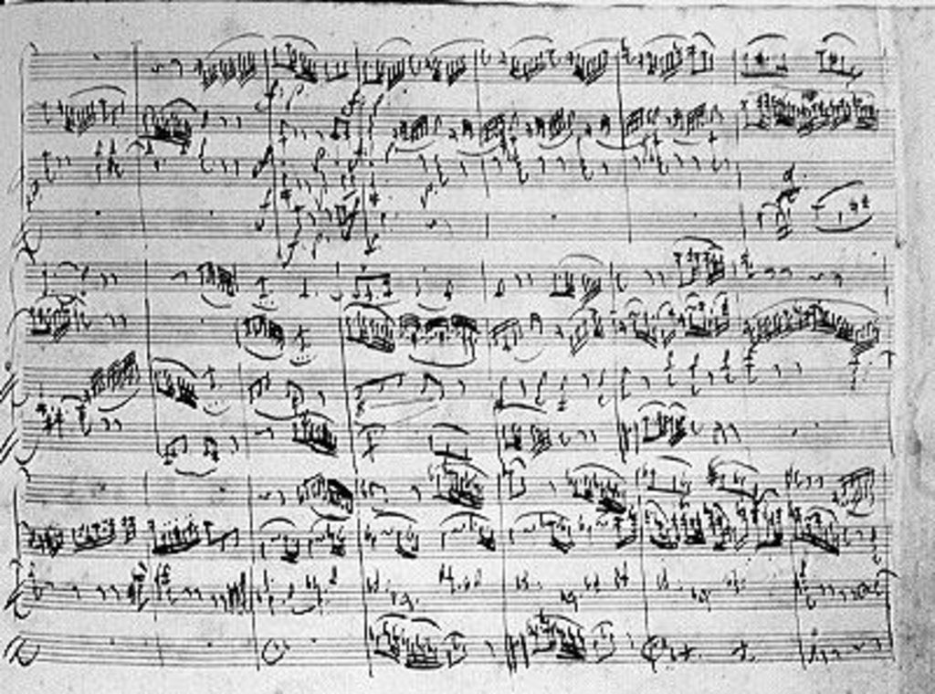 Detail of Trio in G major for violin, harpsichord and violoncello 1786 by Wolfgang Amadeus Mozart