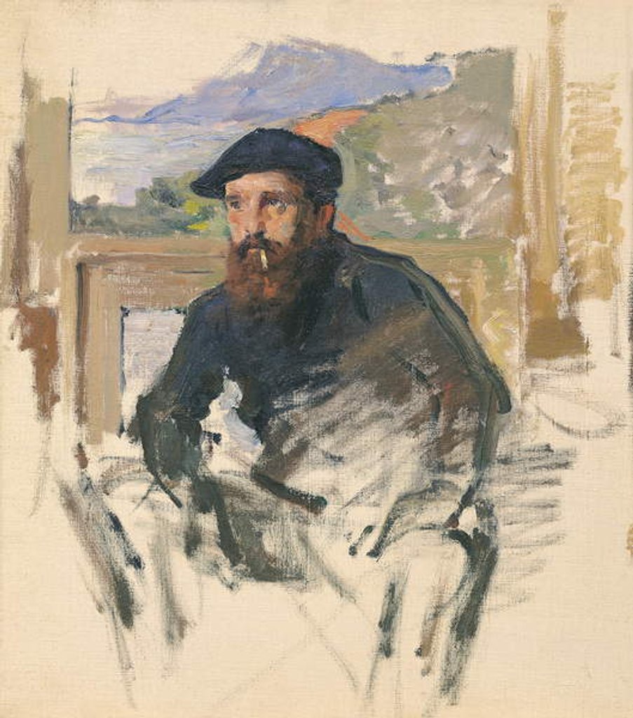 Detail of Portrait of Monet c.1884 by Charles Giron