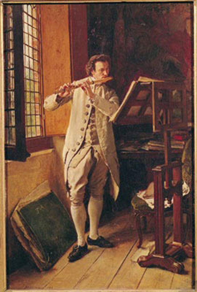 Detail of The Flute Player by Jean-Louis Ernest Meissonier