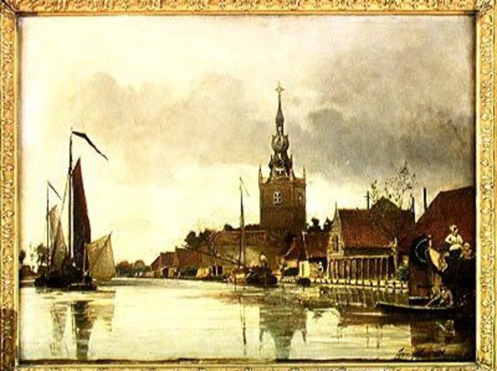Detail of View of Overschie near Rotterdam, 1856 by Johan-Barthold Jongkind