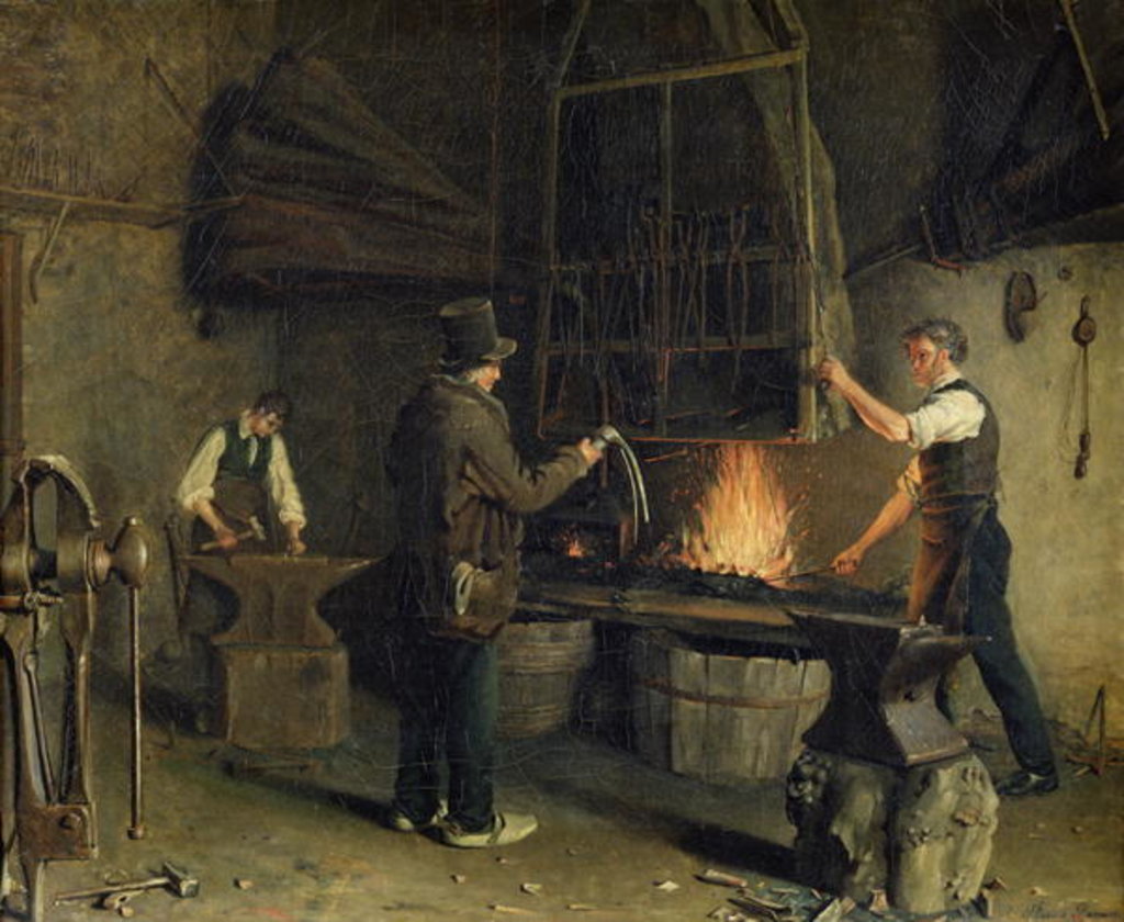 Detail of Interior of the Forge, 1837 by Rosine Parran
