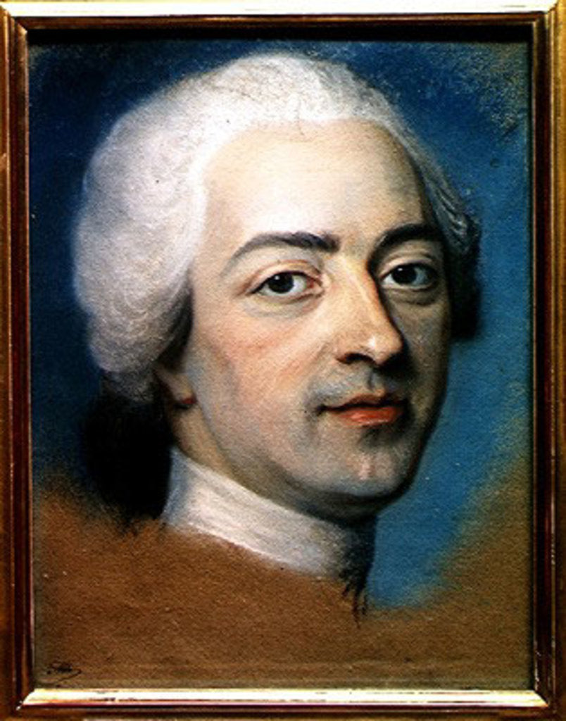 Detail of Louis XV King of France and Navarre, after 1730 by Maurice Quentin de la Tour
