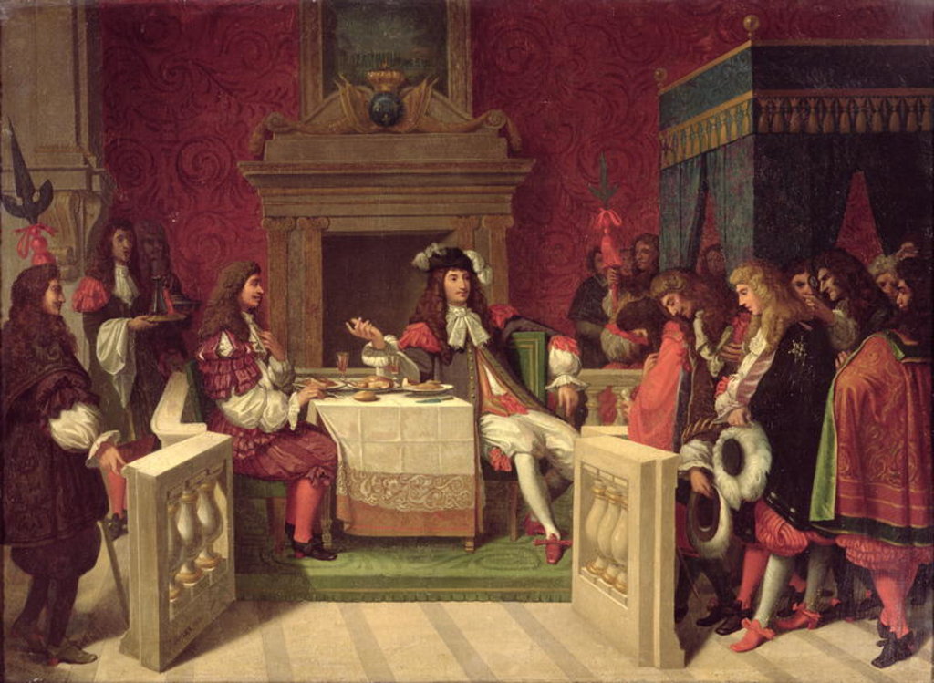 Detail of Moliere Dining with Louis XIV 1857 by Jean Auguste Dominique Ingres