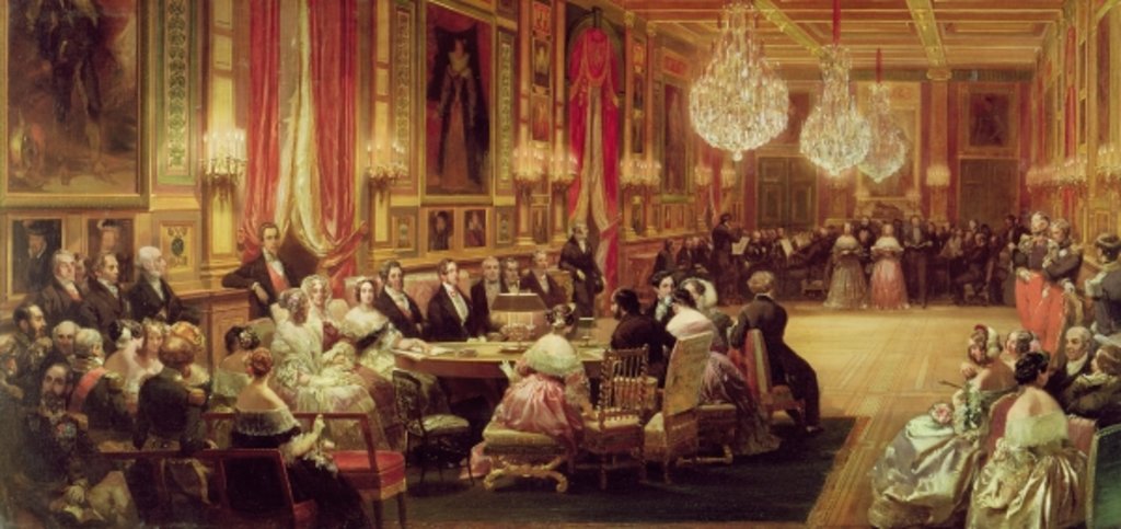 Detail of Concert in the Galerie des Guise at Chateau d'Eu, 4th September 1843, 1844 by Eugene-Louis Lami