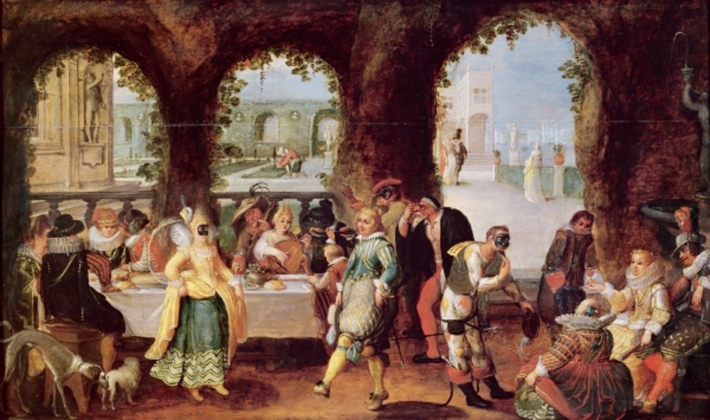 Detail of The Italian Comedians by Flemish School