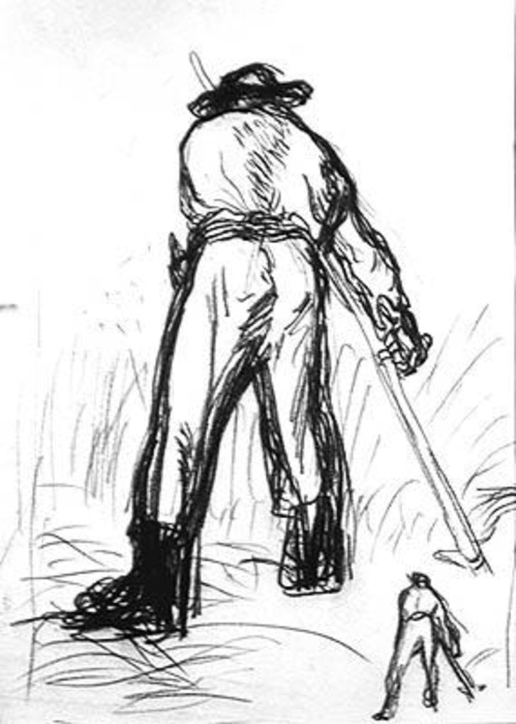 Detail of Two Reapers Seen from the Back by Jean-Francois Millet