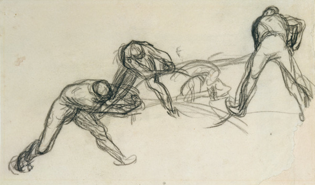 Detail of The Pit Sawyers by Jean-Francois Millet