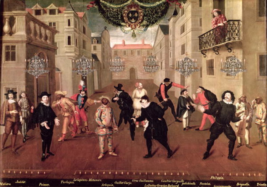 Detail of Italian and French Comedians Playing in Farces, 1670 by Verio