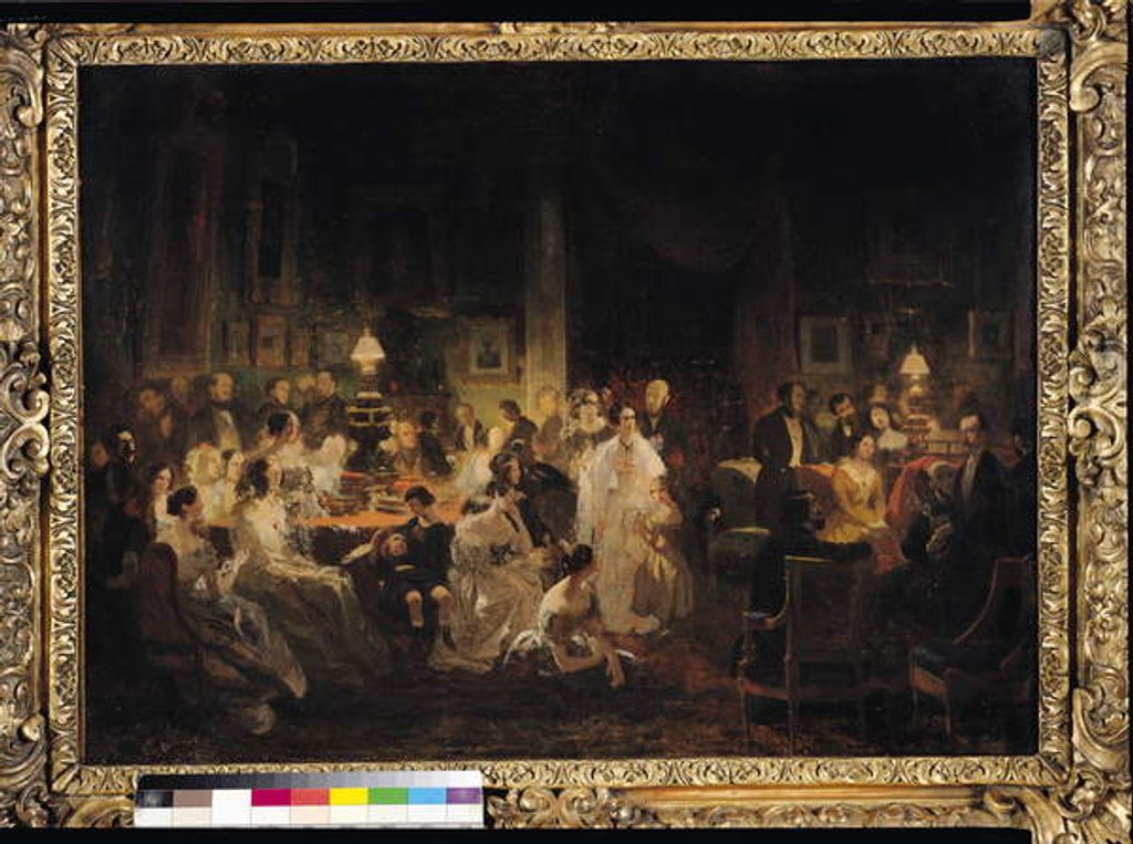 Detail of Emile Jean Horace Vernet Discussing the Invention of the Daguerreotype in Monsieur Irisson's Salon by Prosper Lafaye or Lafait