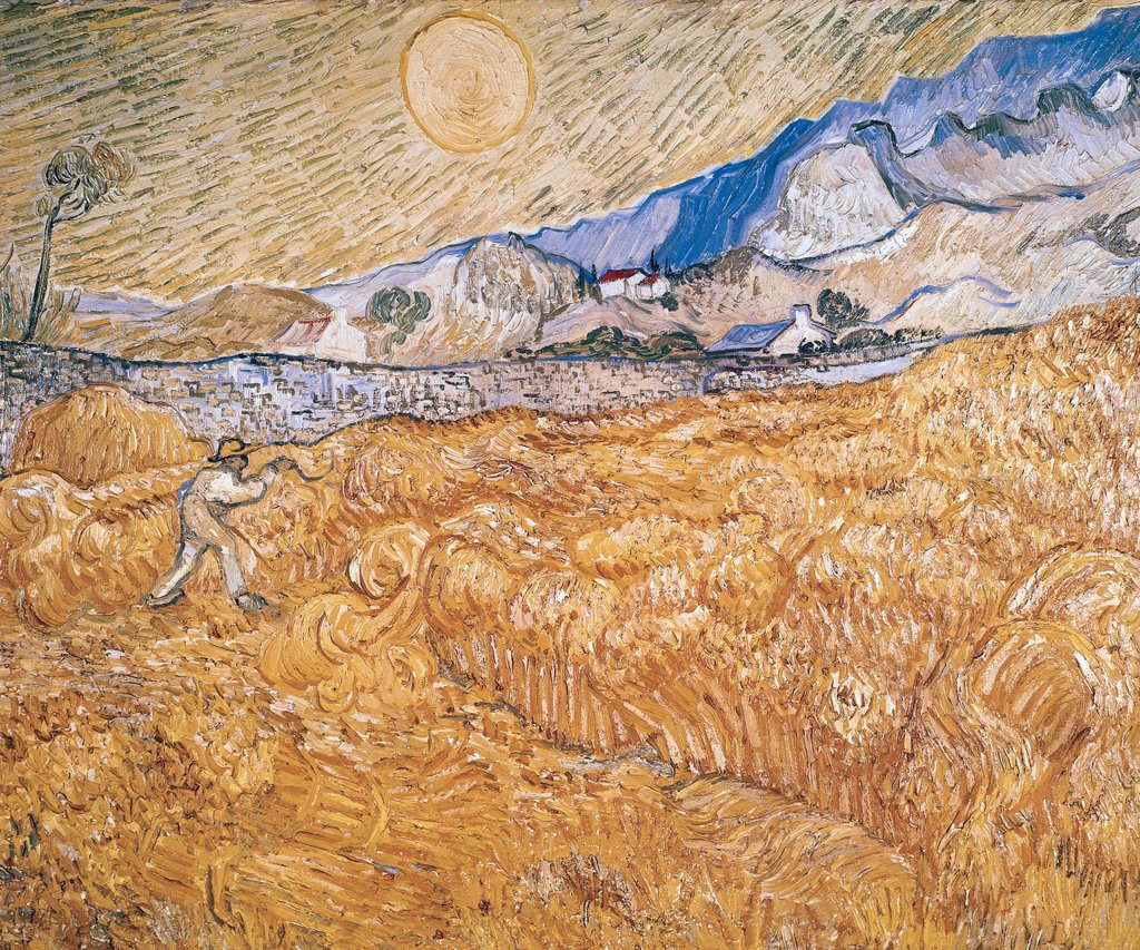 Detail of The Harvester by Vincent van Gogh
