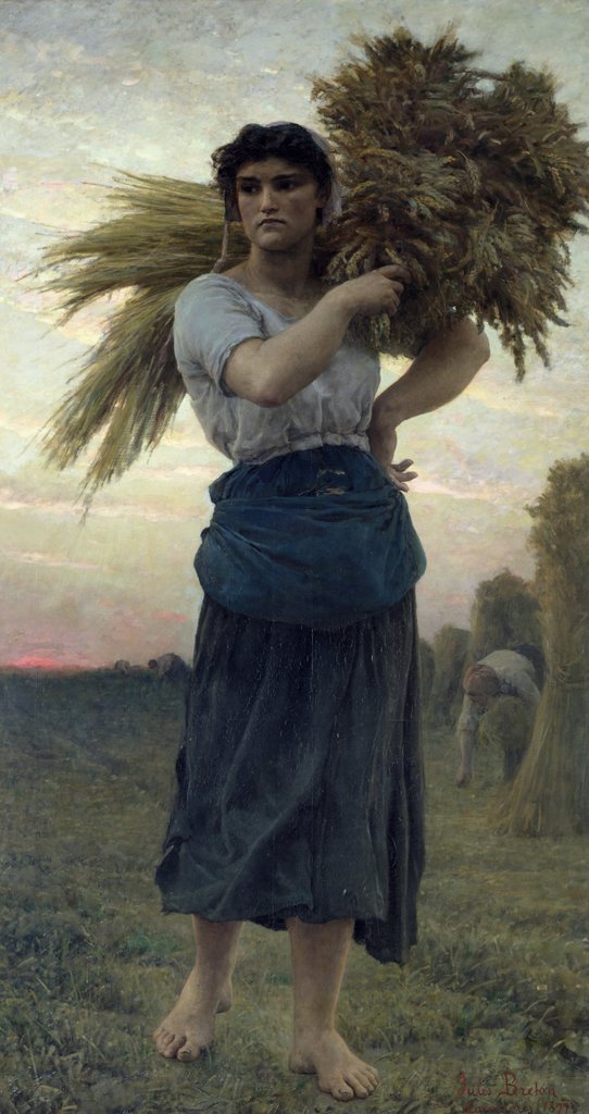 Detail of The Gleaner, 1877 by Jules Breton