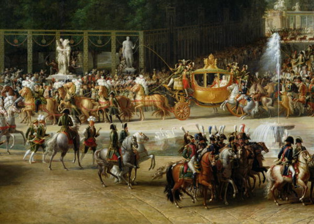 Detail of The Entry of Napoleon and Marie-Louise into the Tuileries Gardens on the Day of their Wedding, 2nd April 1810 by Etienne-Barthelemy Garnier