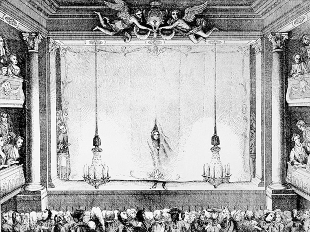 Detail of The Comedie Francaise during the Time of Moliere at the Palais Royal Auditorium by Charles Antoine Coypel