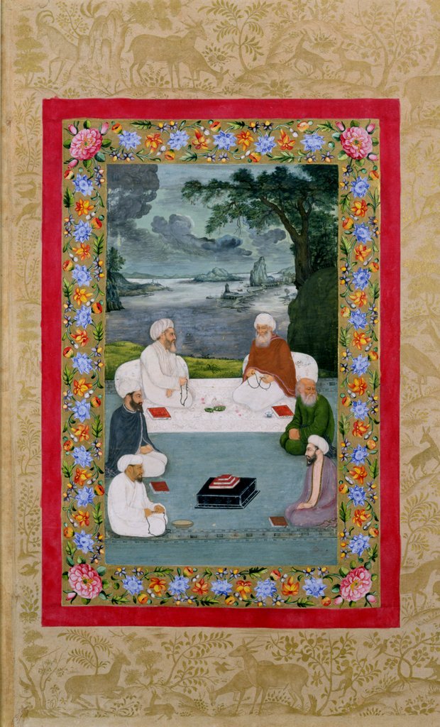 Detail of Ms E-14 Mystical conversation between Sufic sheikhs by Indian School