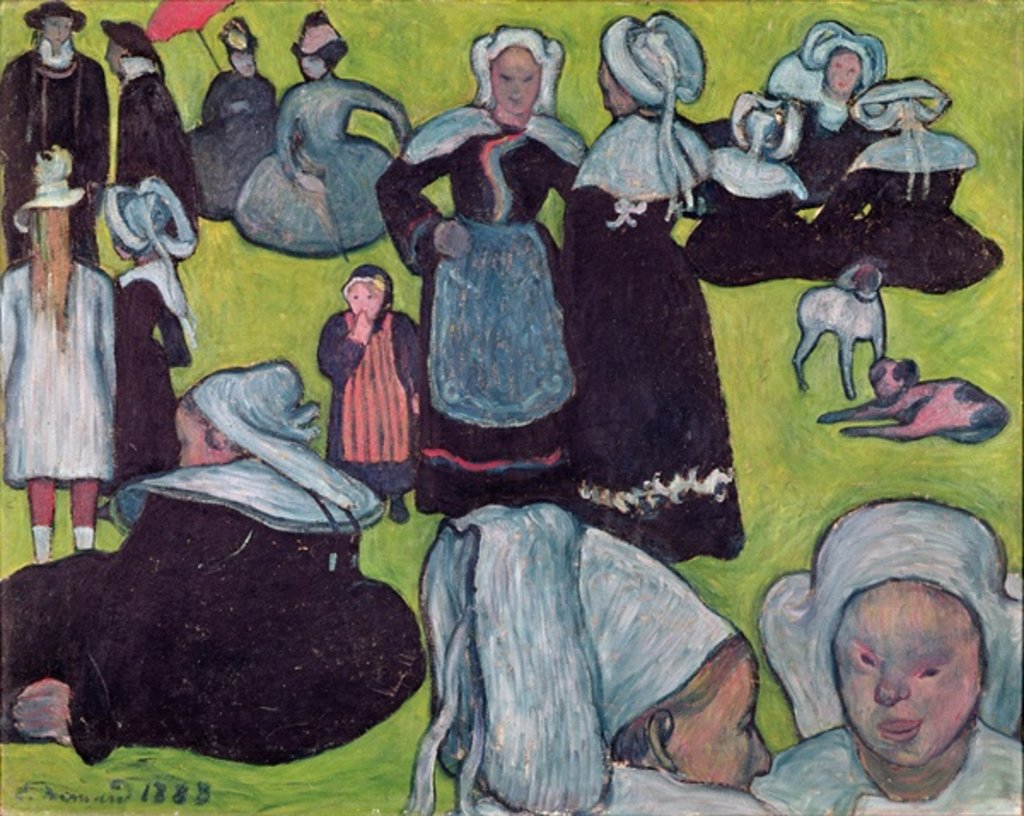 Detail of Bretons in a Field or, The Pardon, 1888 by Emile Bernard