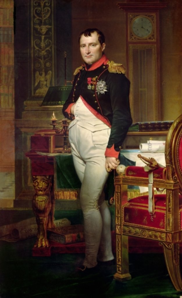 Detail of Napoleon Bonaparte in his study at the Tuileries, 1812 by Jacques Louis David