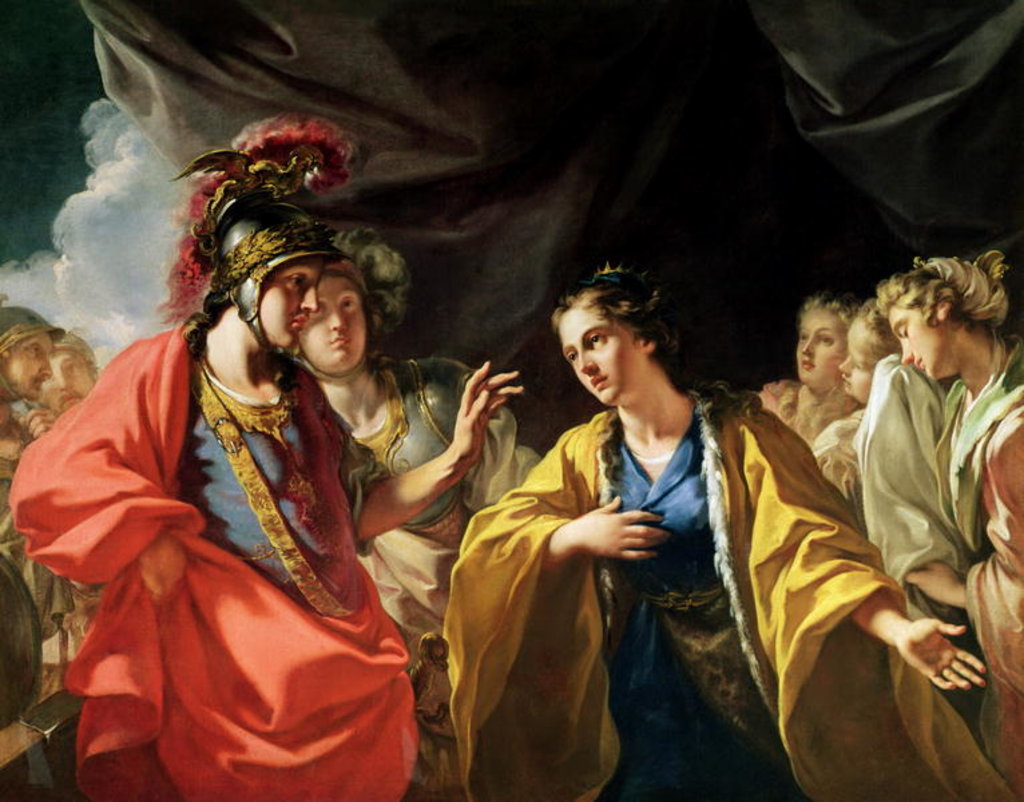 Detail of The Clemency of Alexander the Great in front of the Family of Darius III by Giovanni Antonio Pellegrini