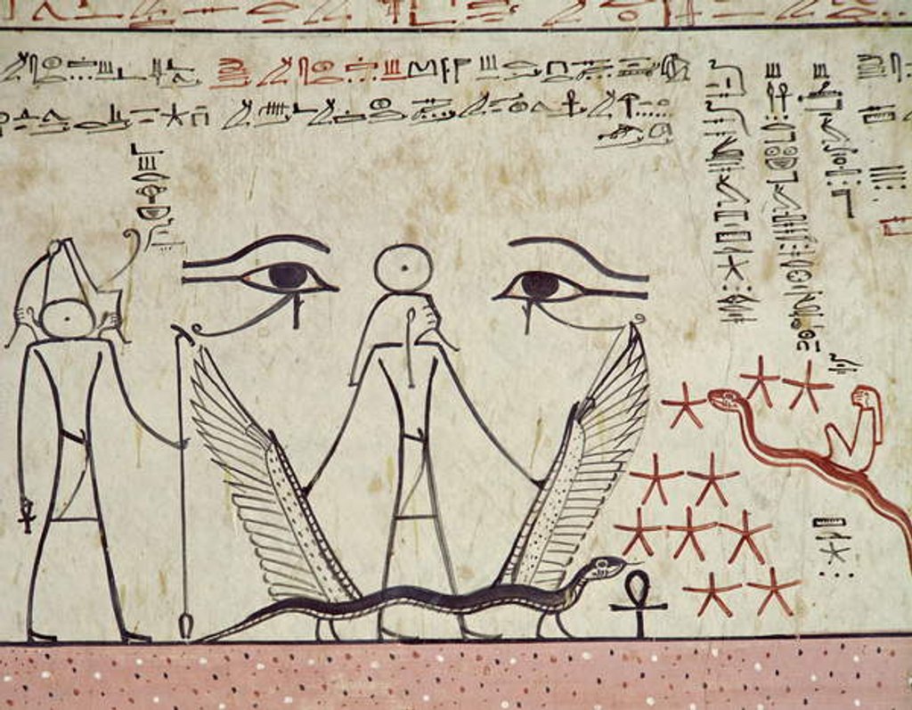 Detail of The two mystical eyes by Egyptian 18th Dynasty