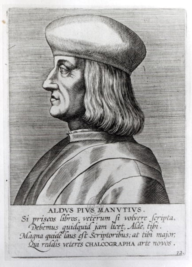Detail of Aldus Manutius by French School