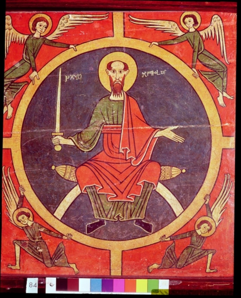 Detail of Side panel from an altarpiece dedicated to St. Paul, c.1200 by Catalan School