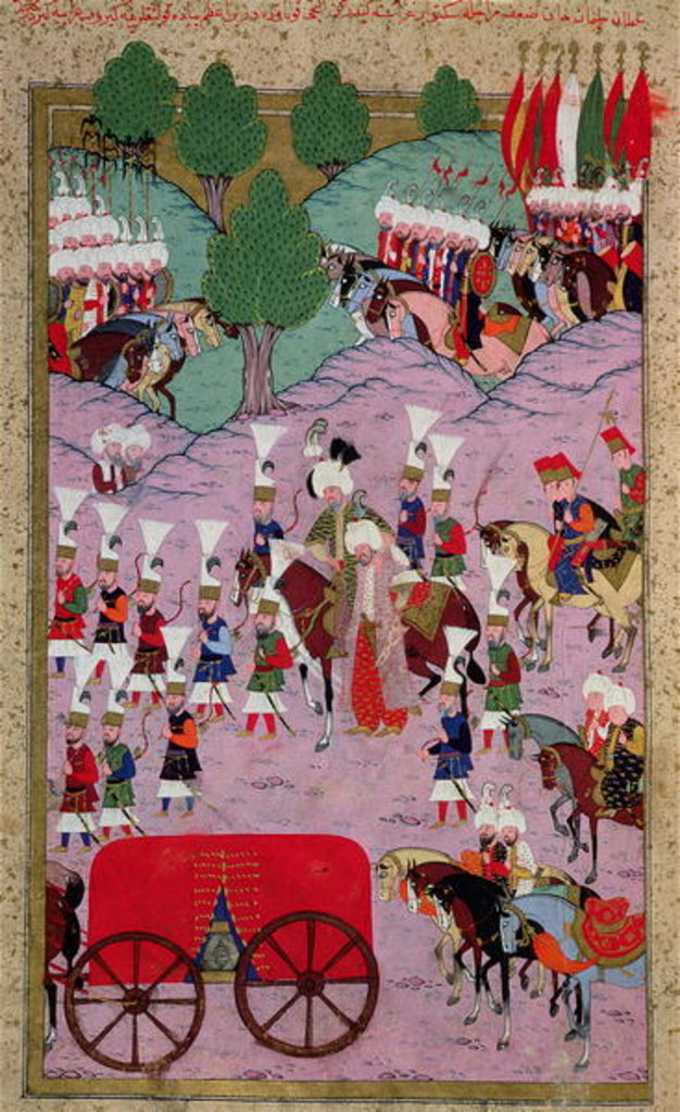 Detail of The Army of Suleyman the Magnificent Leave for Europe by Islamic School