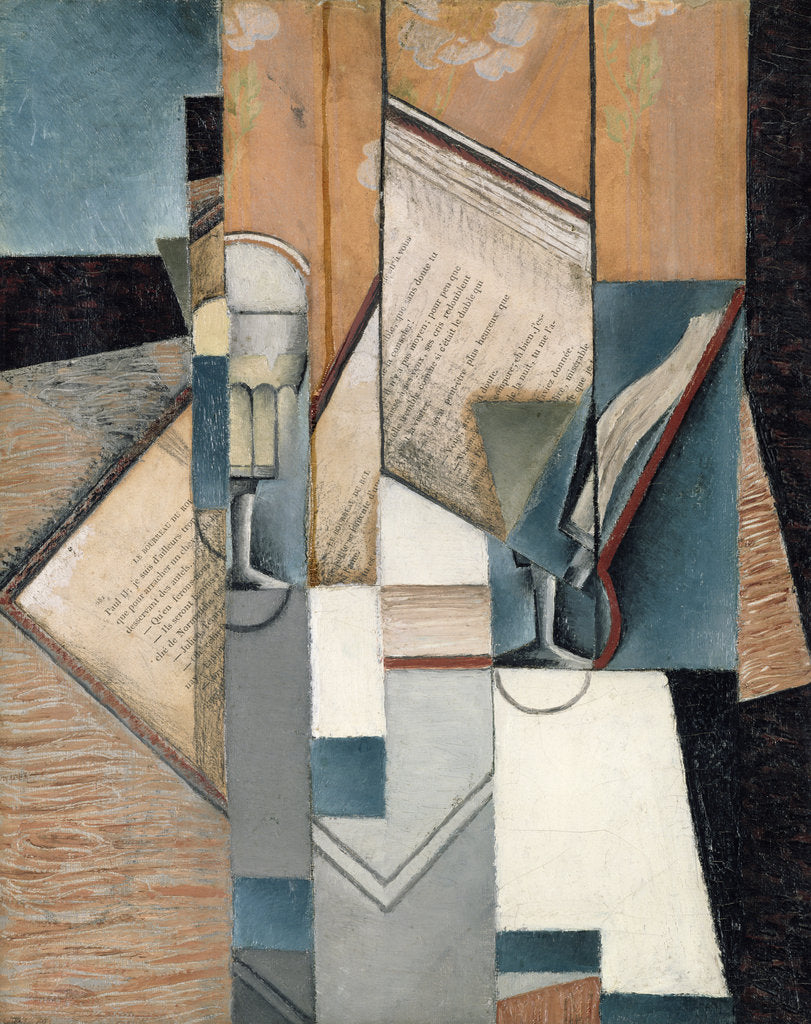Detail of The Book, 1913 by Juan Gris