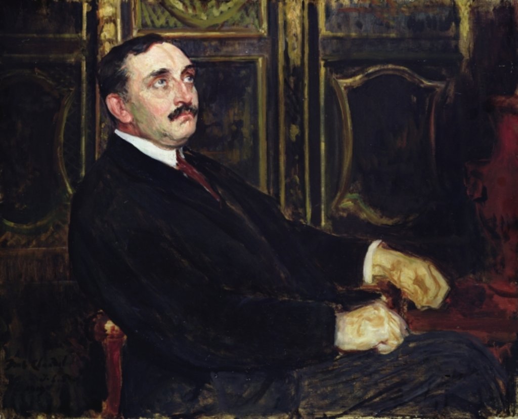 Detail of Paul Claudel 1919 by Jacques-Emile Blanche