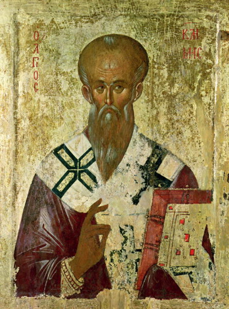 Detail of St. Clement, 14th-15th century by Byzantine Byzantine