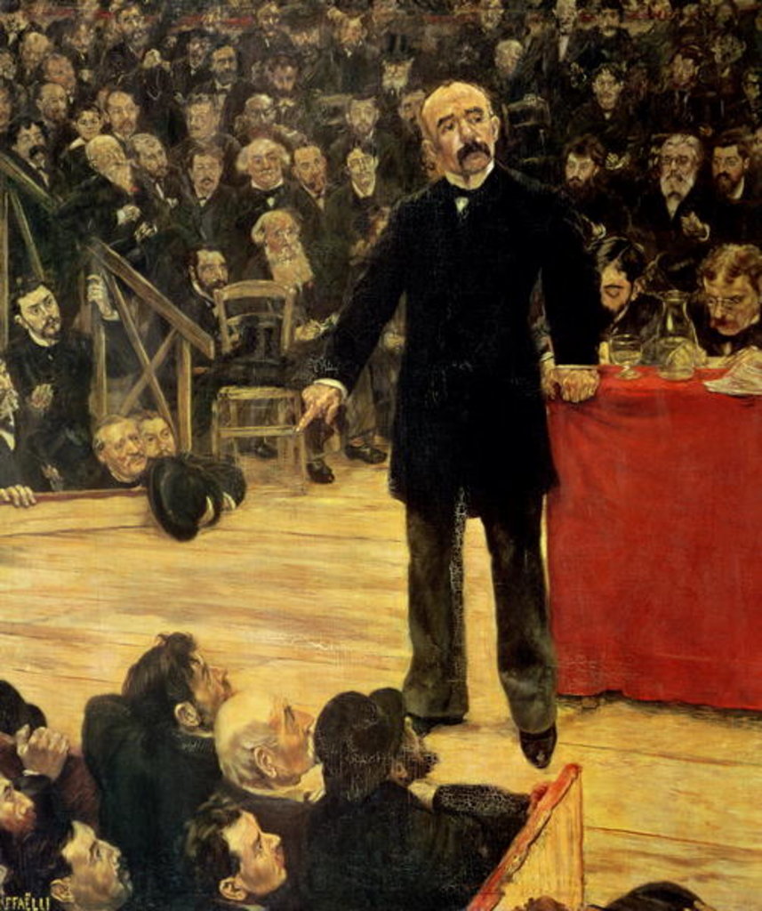 Detail of Georges Clemenceau Making a Speech at the Cirque Fernando, 1883 by Jean Francois Raffaelli